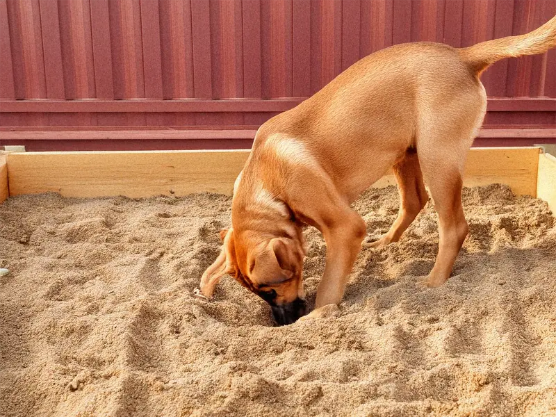 How to keep dog from digging under fence