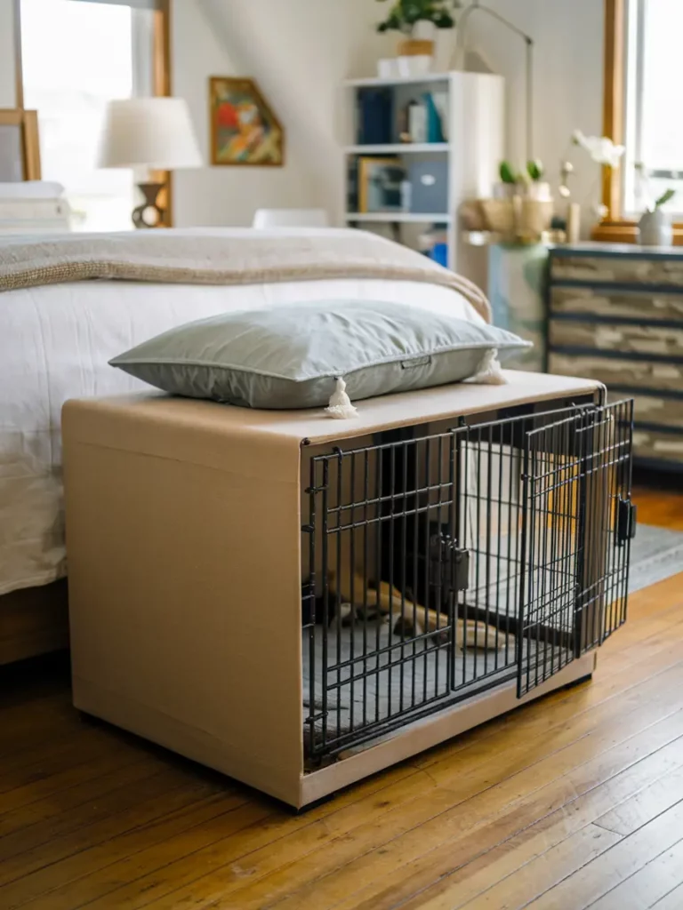 Where to put dog crate? The best place